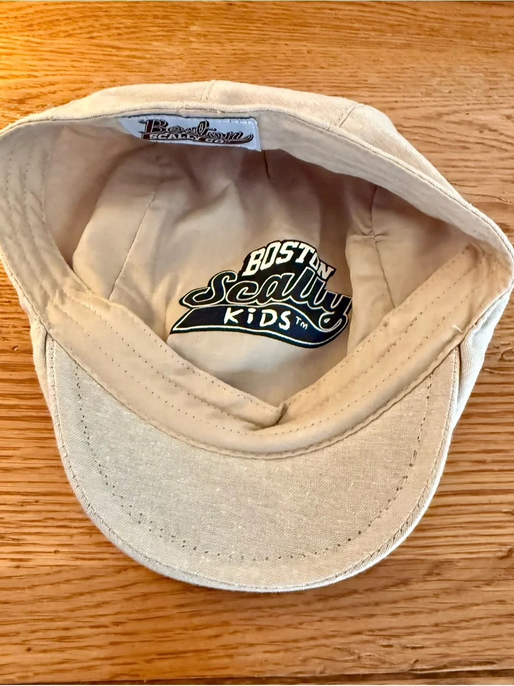 Boston Scally Classic Tan Cotton Newsboy Cap Kids Size Large 53cm-New
